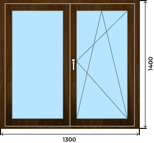 ДВУХСТВОРСАТОЕ С ГЛУХОЙ СТВОРКОЙ СОСНА