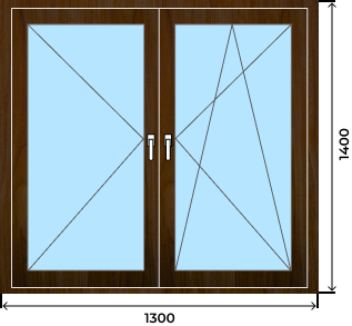 ДВУХСТВОРСАТОЕ С ДВУМЯ ОТКРЫВАЮЩИМИСЯ СТВОРКАМИ СОСНА